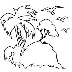 Dessin à colorier: Île (Nature et saisons) #201013 - Coloriages à Imprimer Gratuits