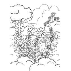 Dessin à colorier: Jardin (Nature et saisons) #180051 - Coloriages à Imprimer Gratuits
