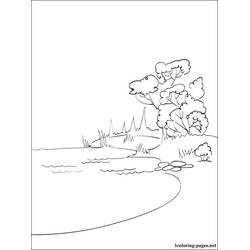 Dessin à colorier: Lac (Nature et saisons) #166078 - Coloriages à Imprimer Gratuits