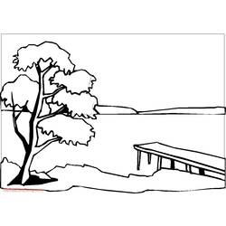 Dessin à colorier: Lac (Nature et saisons) #166079 - Coloriages à Imprimer Gratuits