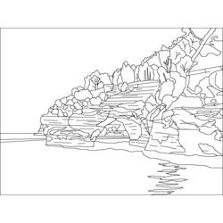 Dessin à colorier: Lac (Nature et saisons) #166099 - Coloriages à Imprimer Gratuits