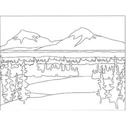 Dessin à colorier: Lac (Nature et saisons) #166211 - Coloriages à Imprimer Gratuits