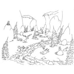 Dessin à colorier: Lac (Nature et saisons) #166225 - Coloriages à Imprimer Gratuits