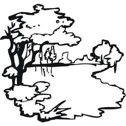 Dessin à colorier: Lac (Nature et saisons) #207363 - Coloriages à Imprimer Gratuits