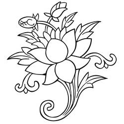Dessin à colorier: Lotus (Nature et saisons) #182322 - Coloriages à Imprimer Gratuits