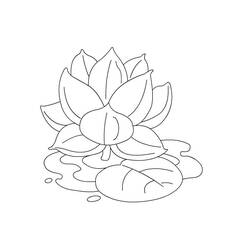 Dessin à colorier: Lotus (Nature et saisons) #182336 - Coloriages à Imprimer Gratuits