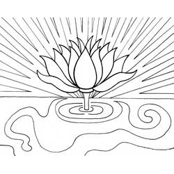 Dessin à colorier: Lotus (Nature et saisons) #182341 - Coloriages à Imprimer Gratuits
