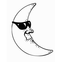 Dessin à colorier: Lune (Nature et saisons) #155577 - Coloriages à Imprimer Gratuits