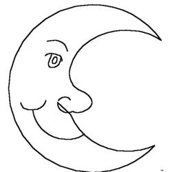 Dessin à colorier: Lune (Nature et saisons) #155581 - Coloriages à Imprimer Gratuits