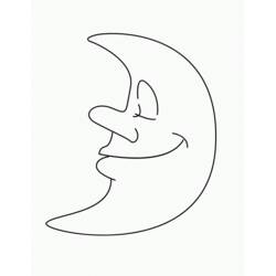 Dessin à colorier: Lune (Nature et saisons) #155594 - Coloriages à Imprimer Gratuits