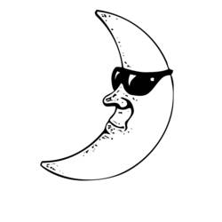 Dessin à colorier: Lune (Nature et saisons) #155595 - Coloriages à Imprimer Gratuits