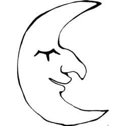 Dessin à colorier: Lune (Nature et saisons) #155599 - Coloriages à Imprimer Gratuits