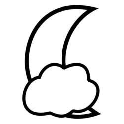 Dessin à colorier: Lune (Nature et saisons) #155608 - Coloriages à Imprimer Gratuits