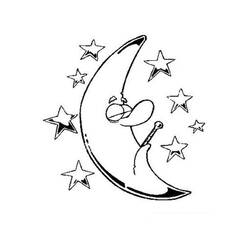 Dessin à colorier: Lune (Nature et saisons) #155615 - Coloriages à Imprimer Gratuits