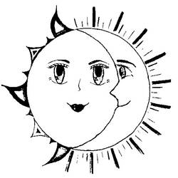 Dessin à colorier: Lune (Nature et saisons) #155664 - Coloriages à Imprimer Gratuits