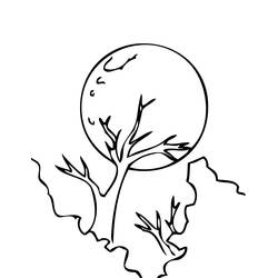 Dessin à colorier: Lune (Nature et saisons) #155671 - Coloriages à Imprimer Gratuits