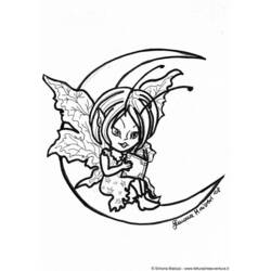 Dessin à colorier: Lune (Nature et saisons) #155683 - Coloriages à Imprimer Gratuits