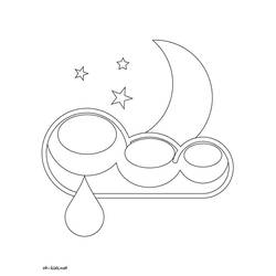 Dessin à colorier: Lune (Nature et saisons) #155703 - Coloriages à Imprimer Gratuits