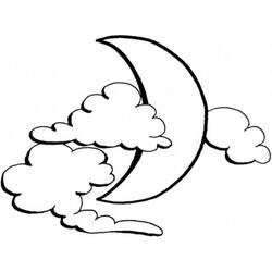 Dessin à colorier: Lune (Nature et saisons) #155801 - Coloriages à Imprimer Gratuits