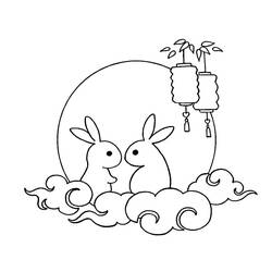 Coloriage Lune (Nature et saisons) #188734 à imprimer et colorier