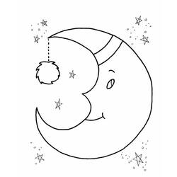 Coloriage Lune (Nature et saisons) #188746 à imprimer et colorier