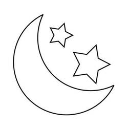 Coloriage Lune (Nature et saisons) #188750 à imprimer et colorier