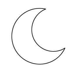Coloriage Lune (Nature et saisons) #188766 à imprimer et colorier