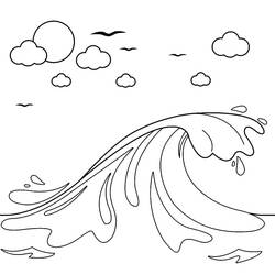 Dessin à colorier: Mer (Nature et saisons) #193486 - Coloriages à Imprimer Gratuits