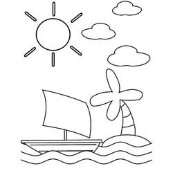 Dessin à colorier: Mer (Nature et saisons) #193494 - Coloriages à Imprimer Gratuits