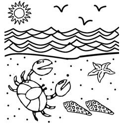 Dessin à colorier: Mer (Nature et saisons) #193497 - Coloriages à Imprimer Gratuits