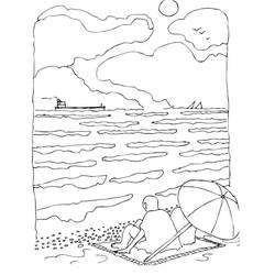 Dessin à colorier: Mer (Nature et saisons) #193503 - Coloriages à Imprimer Gratuits