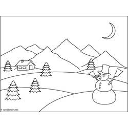 Dessin à colorier: Montagne (Nature et saisons) #156474 - Coloriages à Imprimer Gratuits