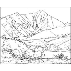 Dessin à colorier: Montagne (Nature et saisons) #156475 - Coloriages à Imprimer Gratuits