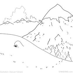 Dessin à colorier: Montagne (Nature et saisons) #156479 - Coloriages à Imprimer Gratuits