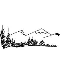 Dessin à colorier: Montagne (Nature et saisons) #156494 - Coloriages à Imprimer Gratuits