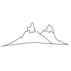 Dessin à colorier: Montagne (Nature et saisons) #156671 - Coloriages à Imprimer Gratuits
