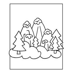 Dessin à colorier: Montagne (Nature et saisons) #156714 - Coloriages à Imprimer Gratuits