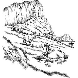 Dessin à colorier: Montagne (Nature et saisons) #156739 - Coloriages à Imprimer Gratuits