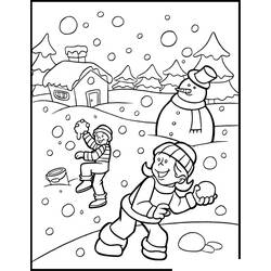 Dessin à colorier: Neige (Nature et saisons) #158544 - Coloriages à Imprimer Gratuits
