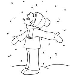 Dessin à colorier: Neige (Nature et saisons) #158571 - Coloriages à Imprimer Gratuits
