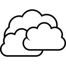 Dessin à colorier: Nuage (Nature et saisons) #157334 - Coloriages à Imprimer Gratuits