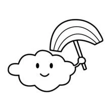 Dessin à colorier: Nuage (Nature et saisons) #157357 - Coloriages à Imprimer Gratuits