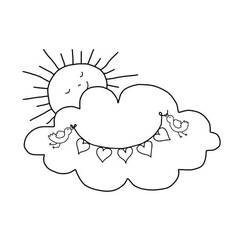 Coloriage Nuage (Nature et saisons) #206328 à imprimer et colorier