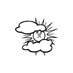 Coloriage Nuage (Nature et saisons) #206352 à imprimer et colorier