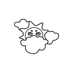 Coloriage Nuage (Nature et saisons) #206355 à imprimer et colorier