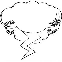 Dessin à colorier: Nuage et Orage (Nature et saisons) #193533 - Coloriages à Imprimer Gratuits