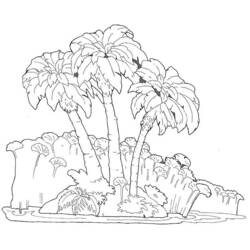 Dessin à colorier: Palmier (Nature et saisons) #161126 - Coloriages à Imprimer Gratuits