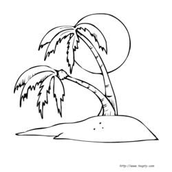 Dessin à colorier: Palmier (Nature et saisons) #161182 - Coloriages à Imprimer Gratuits