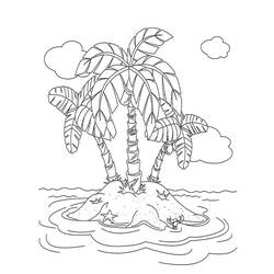 Dessin à colorier: Palmier (Nature et saisons) #200721 - Coloriages à Imprimer Gratuits