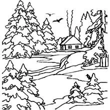 Dessin à colorier: Paysage (Nature et saisons) #165759 - Coloriages à Imprimer Gratuits